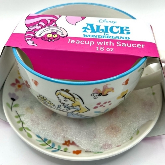 Disney Other - Disney Alice In Wonderland 16oz Teacup with Saucer NWT